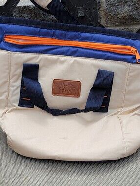 Disney Cruise Line Insulated Cooler Bag Tote Beige Blue Orange Shoulder Strap